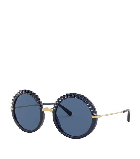 dolce and gabbana sunglasses blue round